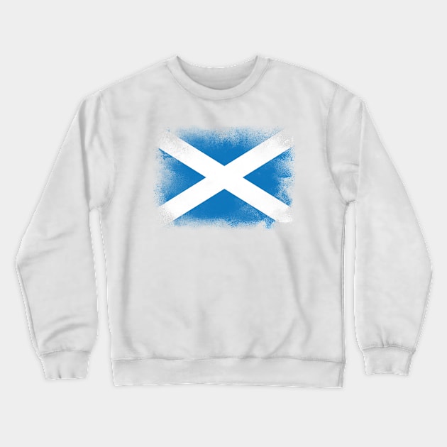 Scotland Flag Crewneck Sweatshirt by psychoshadow